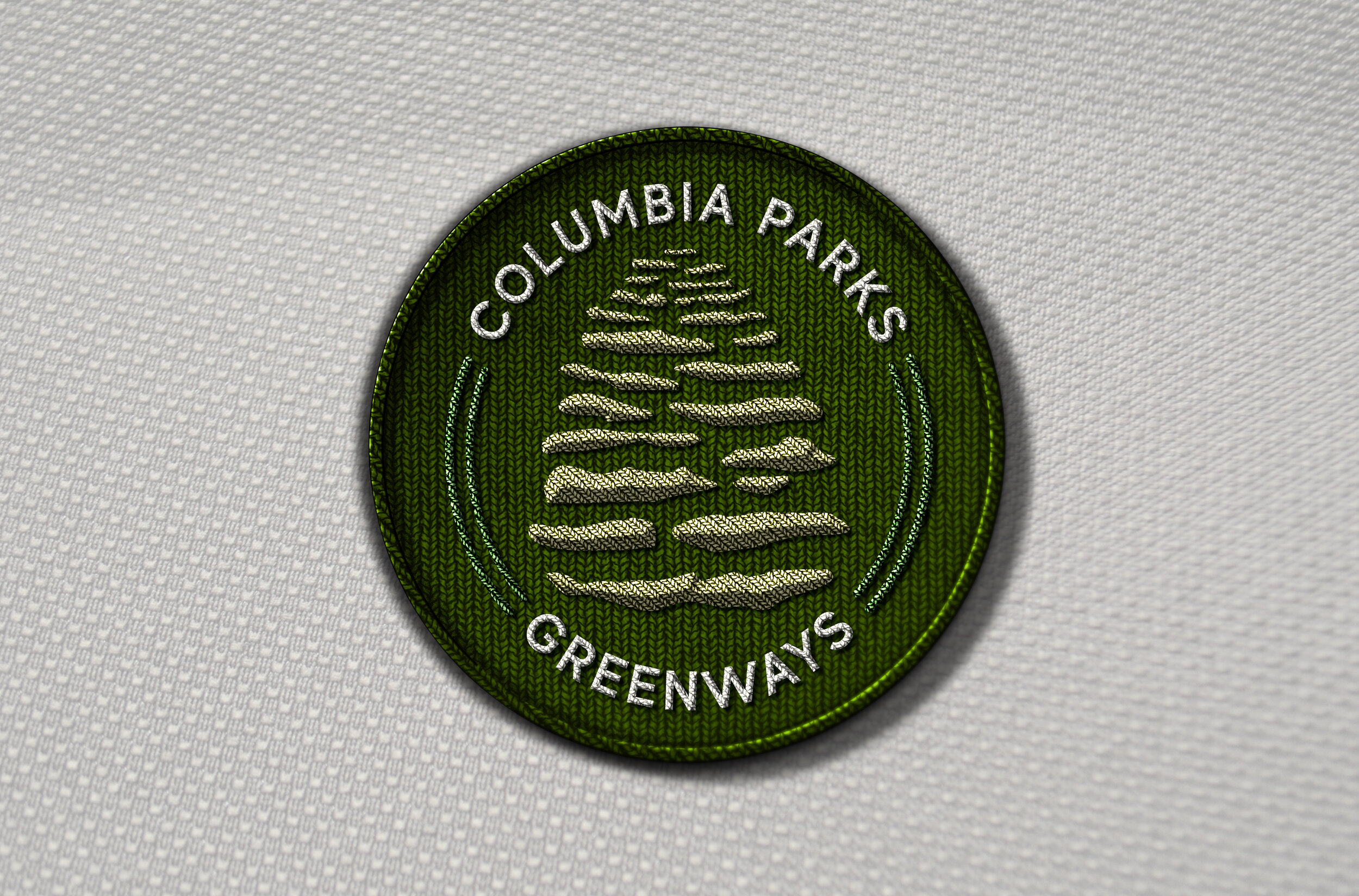 Patch logo mockup that showcases a simple psd rounded patch to which you can easily add your ideas and allow your clients to effortlessly . Columbia Parks Greenways Cait Maloney Creative