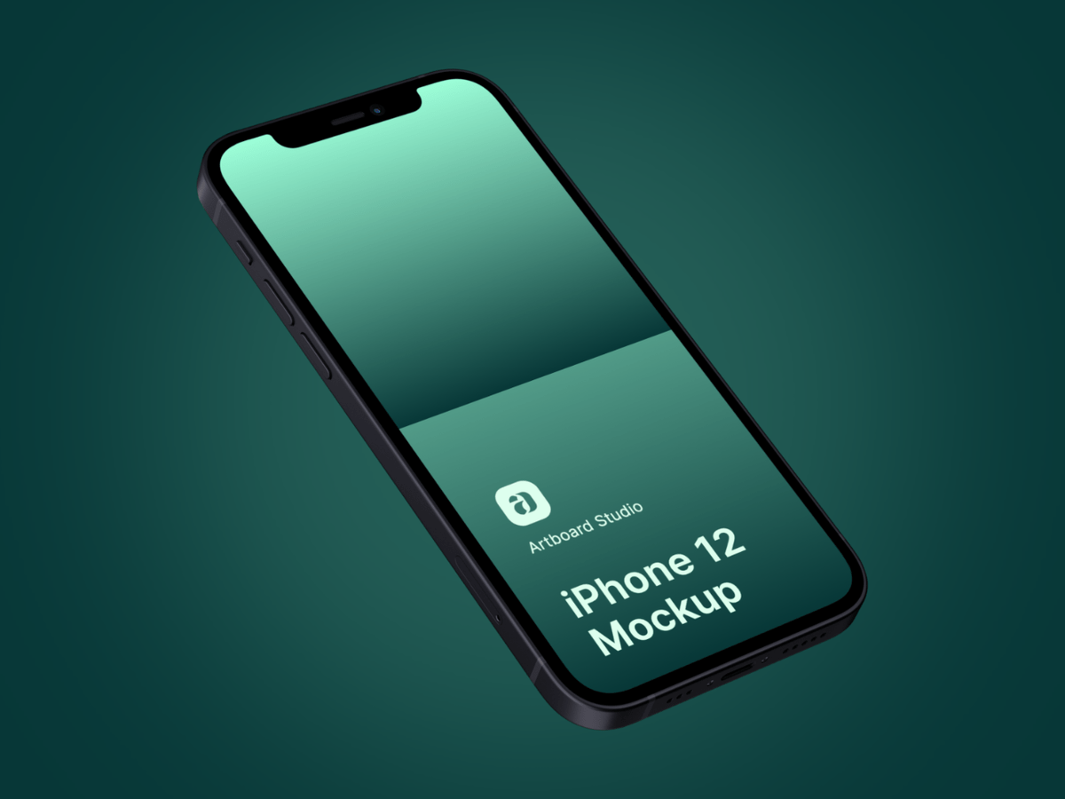 A new 3d mockup for the latest iphone 12 model. Free Iphone 12 Mockup Template