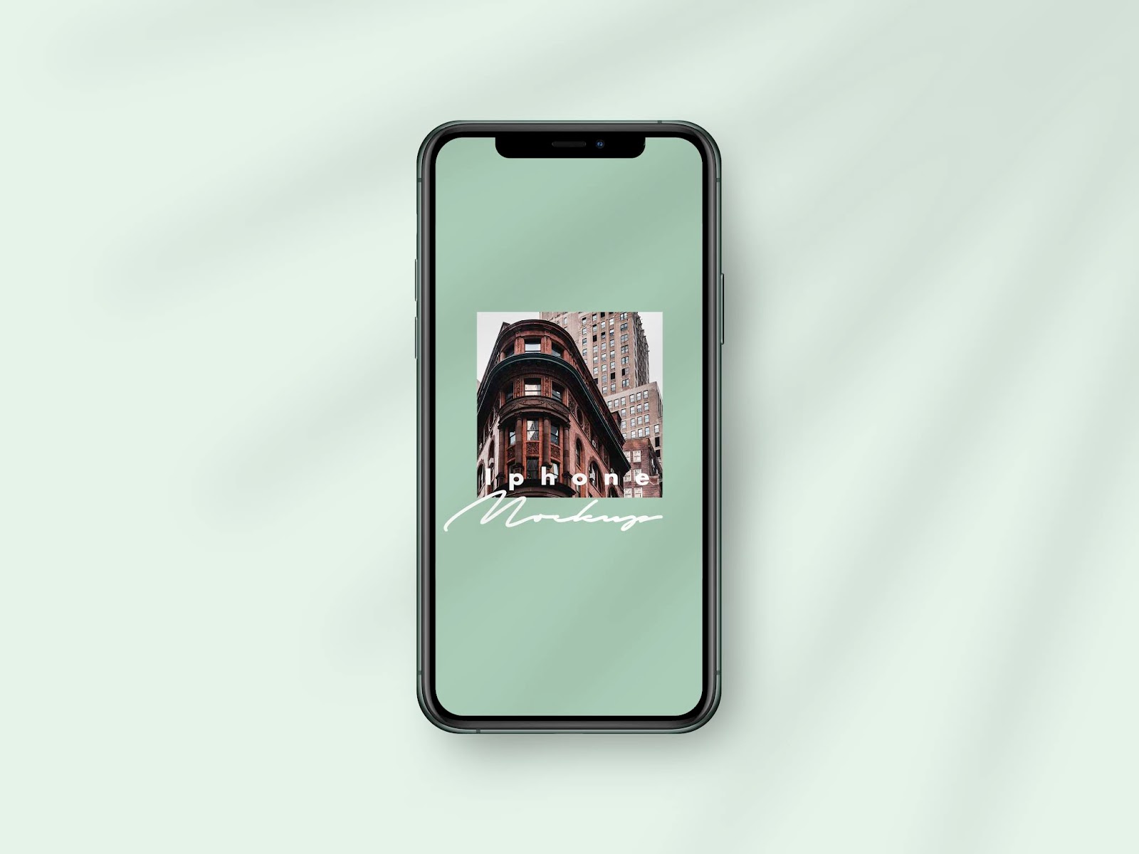 Free animated iphone x mockup. Free Download Iphone 11 Pro Mockup Template With Palm Leaf Shadows Psd File