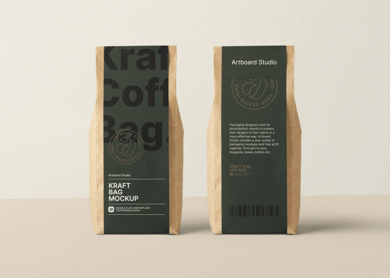 Each time, their packaging professionals sent a 3d mockup of my box design within just an hour or 2, and my boxes shipped in very quick time. Kraft Paper Bag Mockup Template