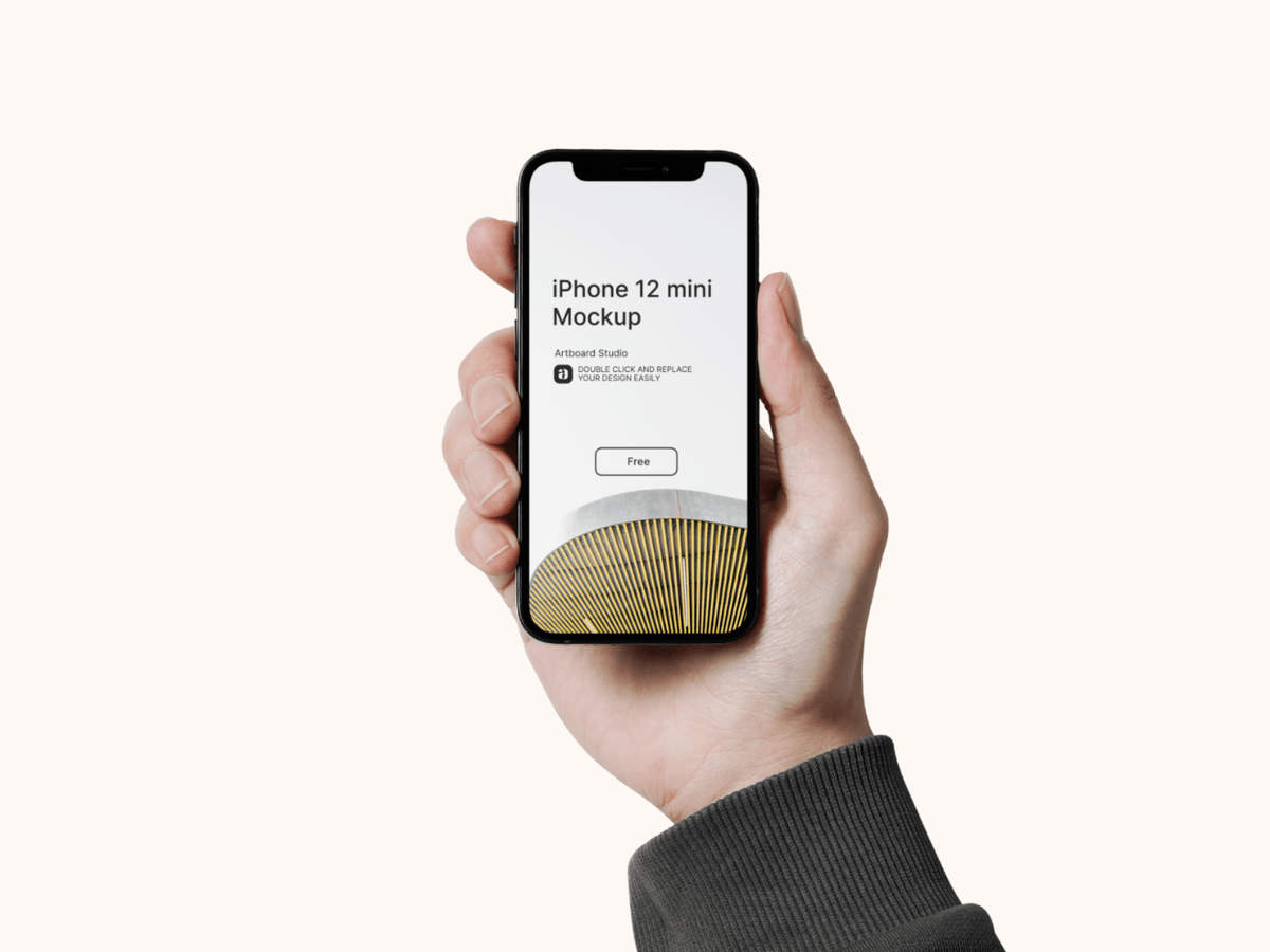 Choose from iphone 12 mini, pro and pro max variants to create a perfect . Free Iphone 12 Mini Mockup Scene