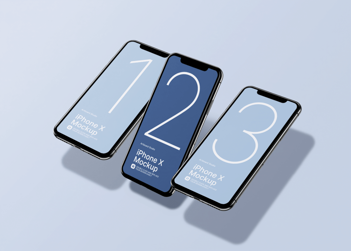 All the device mockups are customizable in . Floating Iphone X Mockup Template