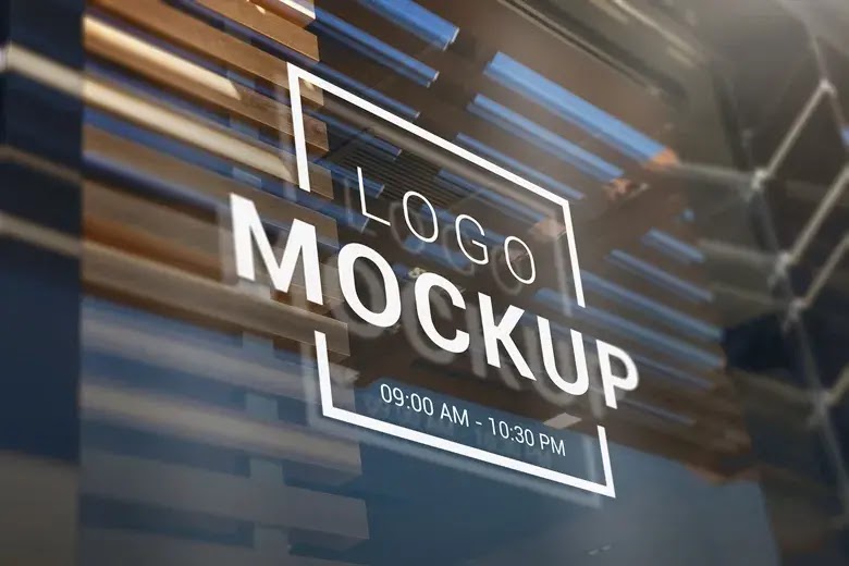 35+ Download Logo On Glass Mockup Free&nbsp;PSD