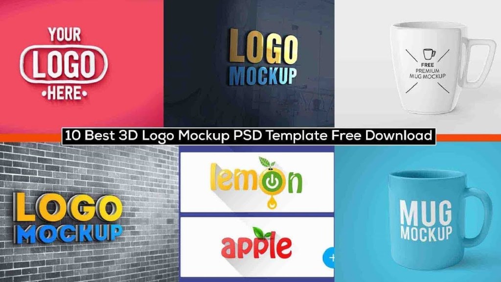 27+ Download 3D Logo Mockup Files Free&nbsp;PSD