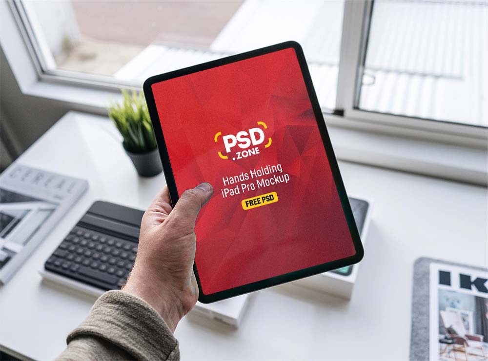 34+ Download Ipad Mockup With Hand&nbsp;PSD