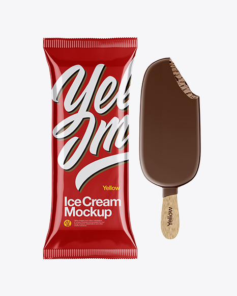 18+ Download Ice Cream Pouch Mockup Free PSD