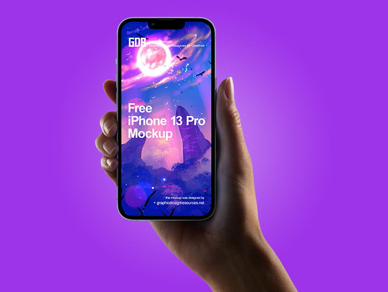 Both psd files have a fixed background, but do offer smart layers to customize each… free view details · iphone. Free Hand Holding Iphone 13 Pro Mockup Graphic Design Resources